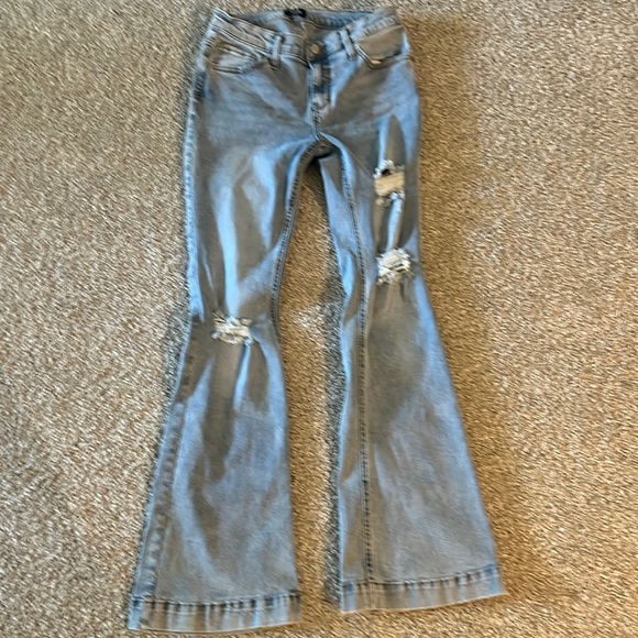 Simple Society Denim - Women's Light Blue Flare Jeans